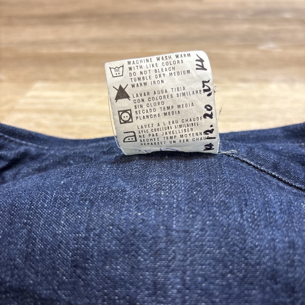 Vintage Dickies Chore Jacket White Oak Cone Blue Denim USA 100% Cotton L 42" EUC - Picture 13 of 14